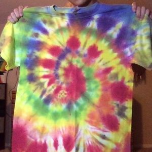 unique tie dye rainbow tee