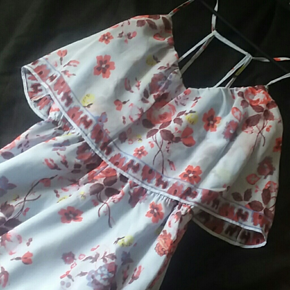Floor length floral summer dress