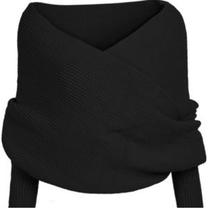 💥1 hr FLASH SALE💥Black Wrap Sweater