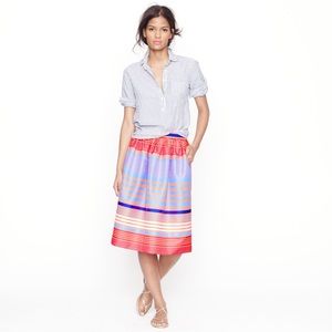 J.Crew Collection Neon Stripe Midi Skirt