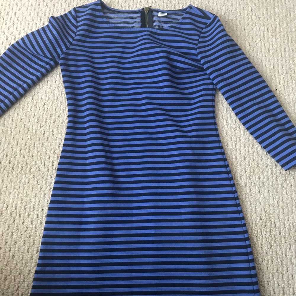 Navy blue/ blue striped mini dress