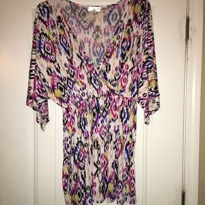 Bright colors 👚Ikat print Kimono Style Tunic