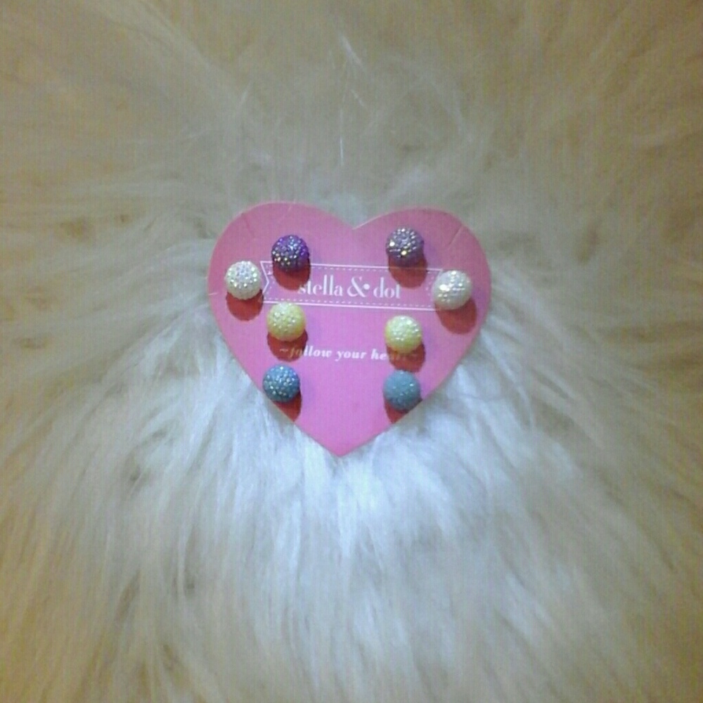 Justice brand girls fun colorful studs!