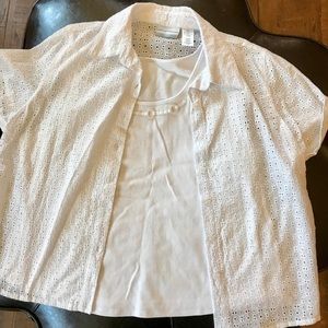 Alfred Dunner white cotton top