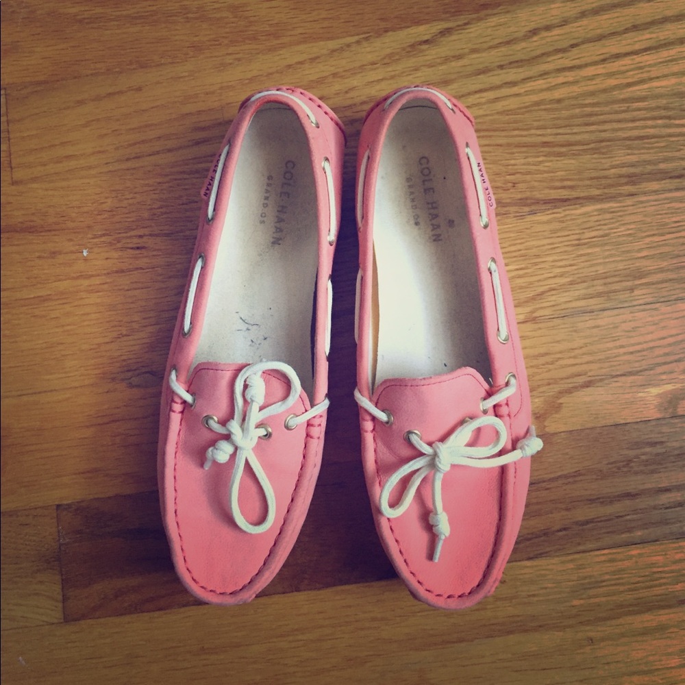 COLE HAAN pink loafers