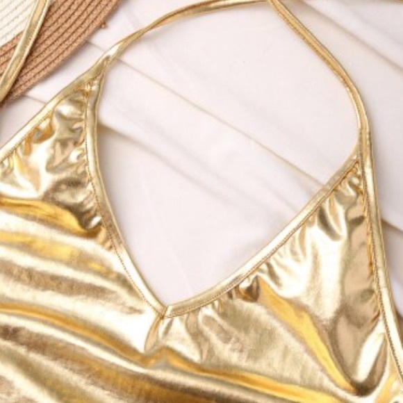 Gold Body Suit/swimsuit - Picture 3 of 7