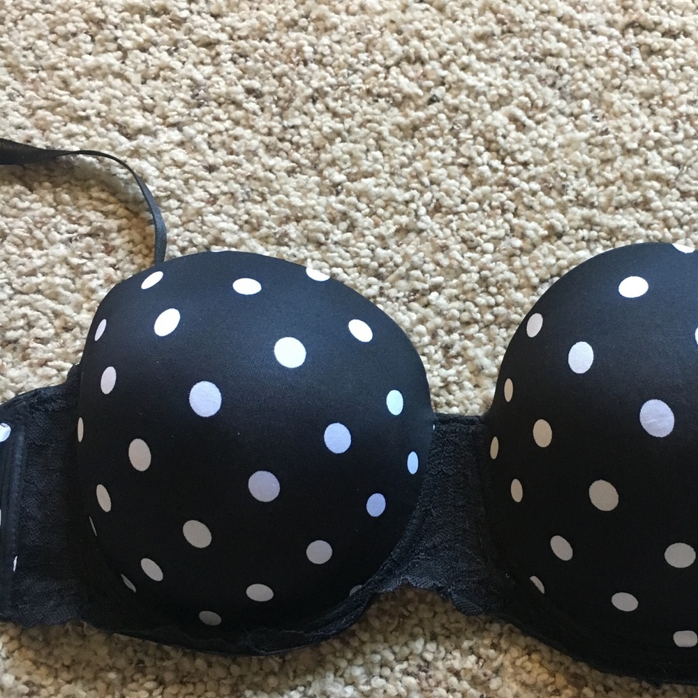 Black and White Polka dot Bra