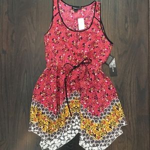 100% silk tie waist dress