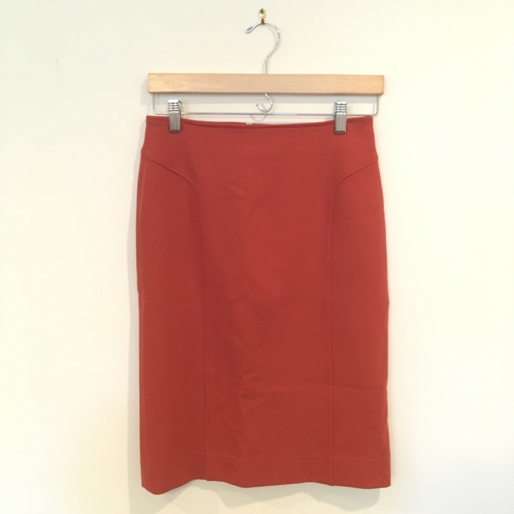 Piazza Sempione Burnt Orange Wool Skirt Size 40