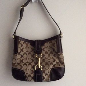 Coach Signature Brown Hobo Bag/purse
