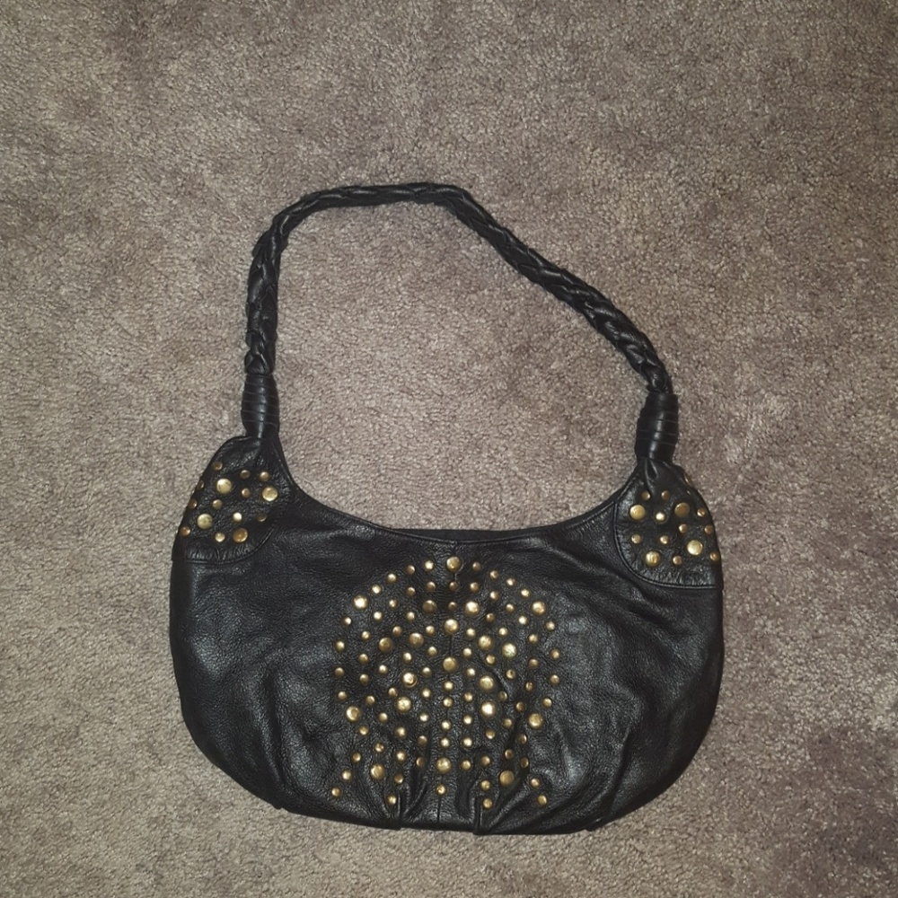 Black Gold Studded Bag