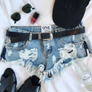 One Teaspoon Denim Cutoffs