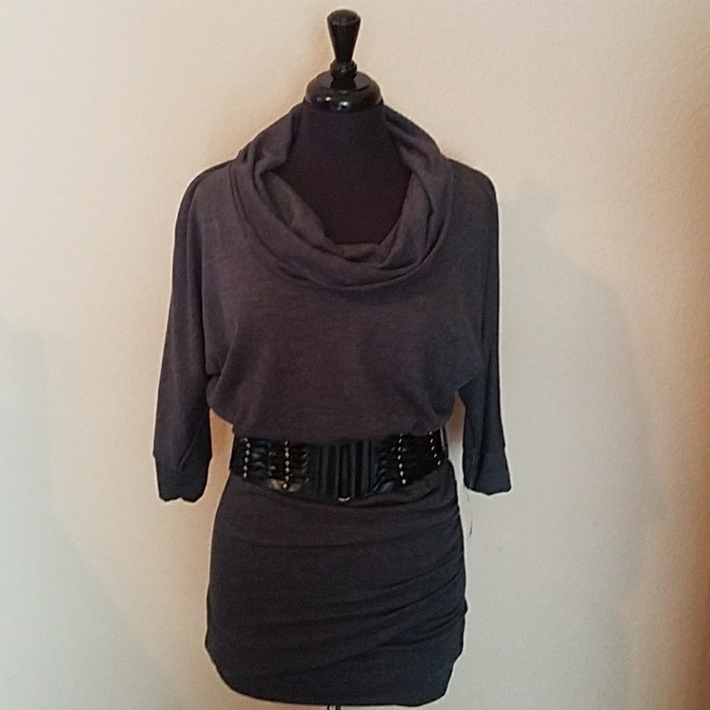 Gray mini dress