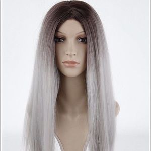Grey ombré sintética wig