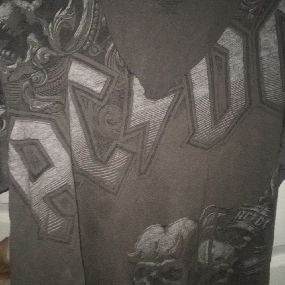 Ac/dc band tee , v neck , choker vintage