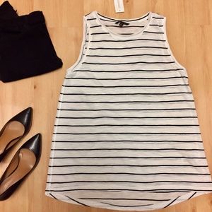 Banana Republic Long Stripe Slub Tank