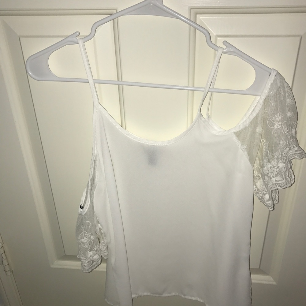 Off shoulder lace top