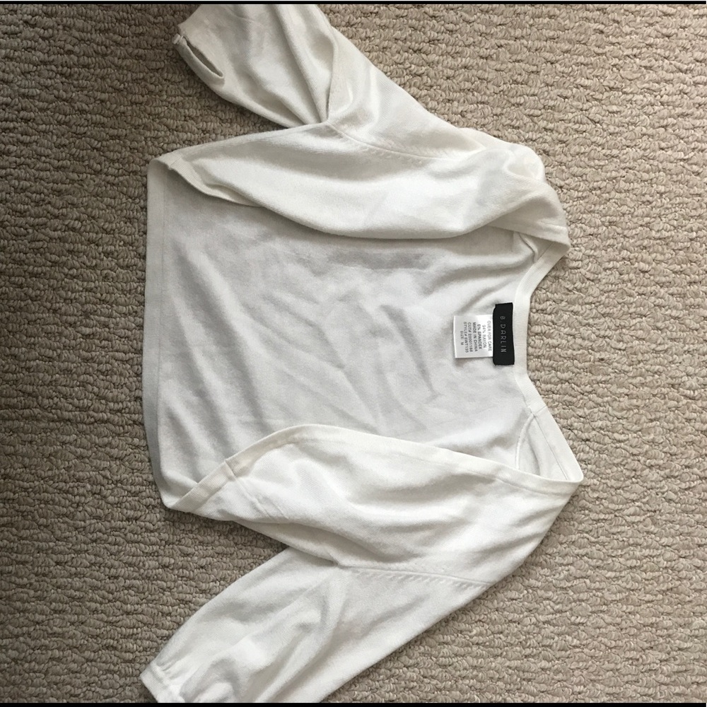 White cardigan top