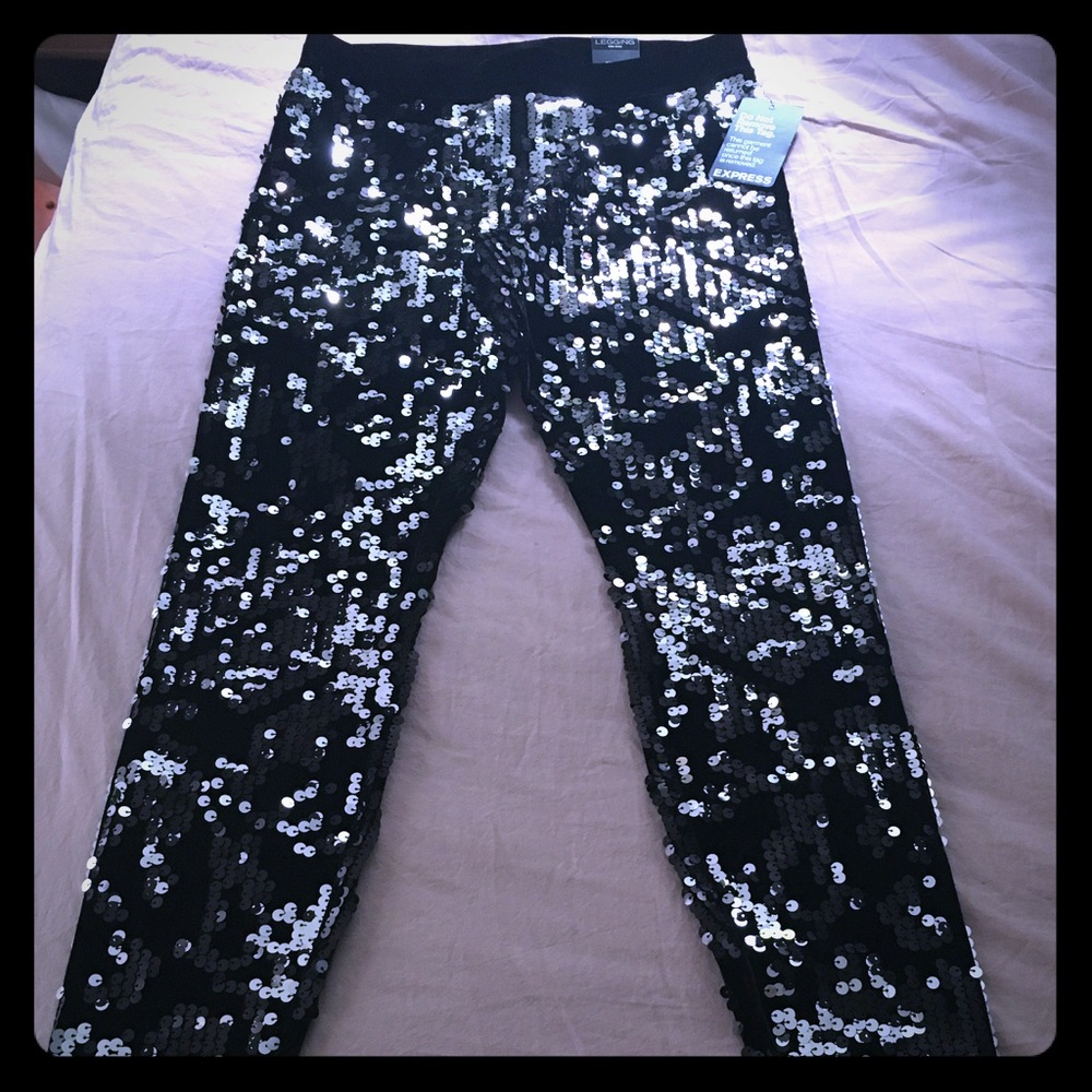 NWT Express Sequin Leggings