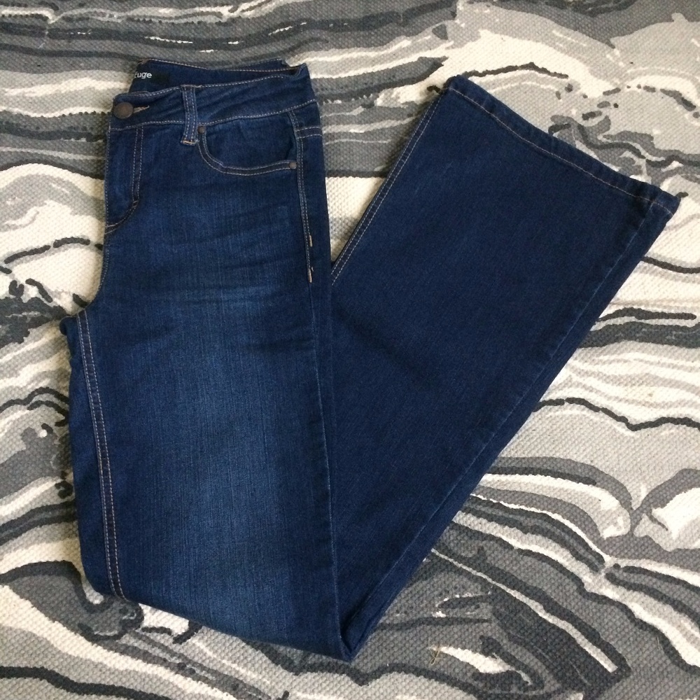 Refuge boot cut denim blue jeans 4