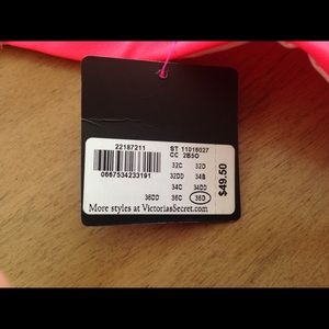VS Coral Bikini NWT 36D/L