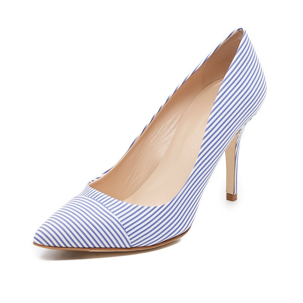 Club Monaco blue and white April pumps