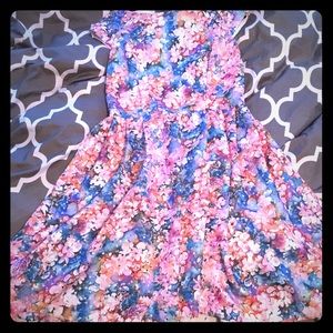 Betsey Johnson floral scuba material dress