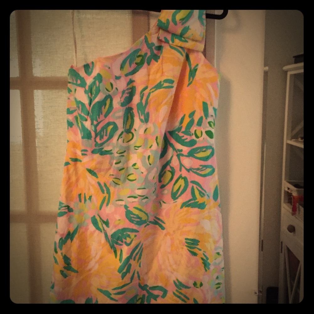 Lilly Pulitzer one shoulder bow dress 10.
