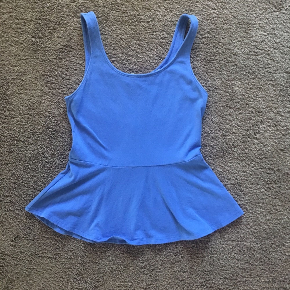 SALE 🎉 USED ONCE BLUE PEPLUM TOP