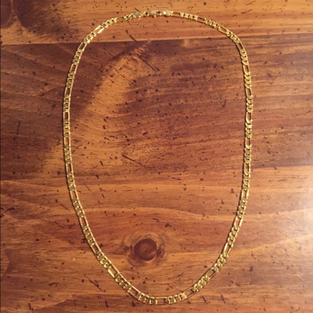 Men's 14k Yellow GP Figaro Link Chain