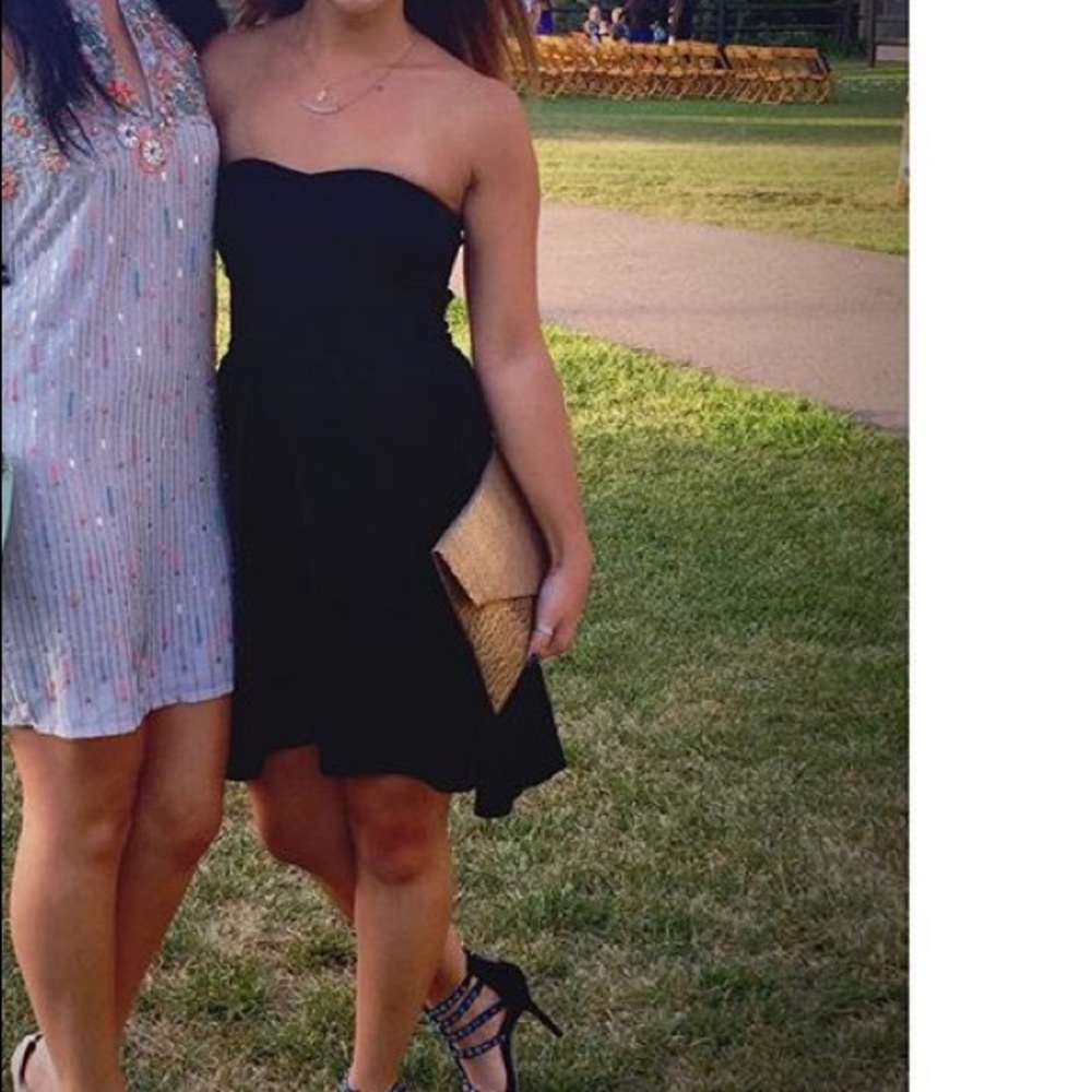 Strapless black dress