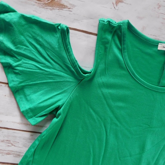 Mint Green Off Shoulder Tunic - Picture 2 of 2