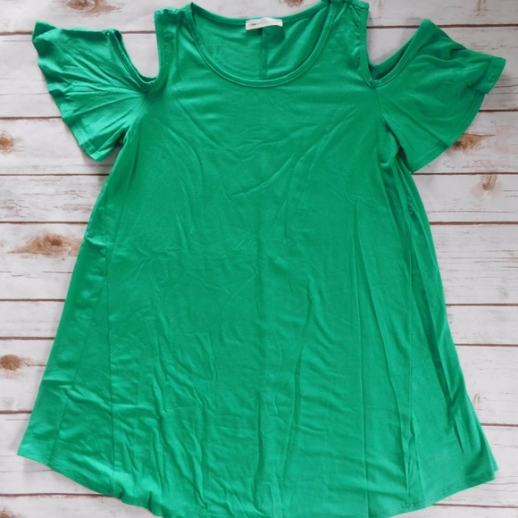 Mint Green Off Shoulder Tunic - Picture 1 of 2