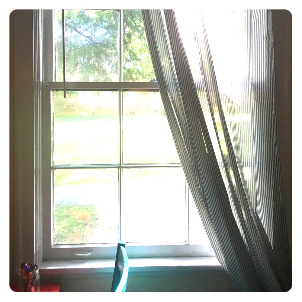 Gray Striped Drapes (2 Panels) - IKEA