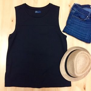 Gap Black Tank Top with Side Zippers
