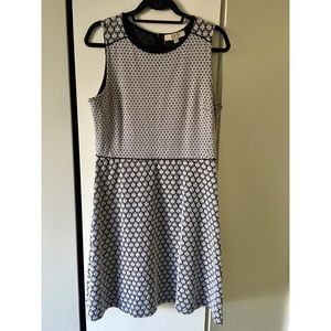 Dual-Patterned Knitted LOFT Dress