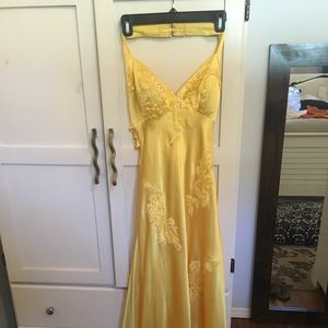 Halter style full length gown