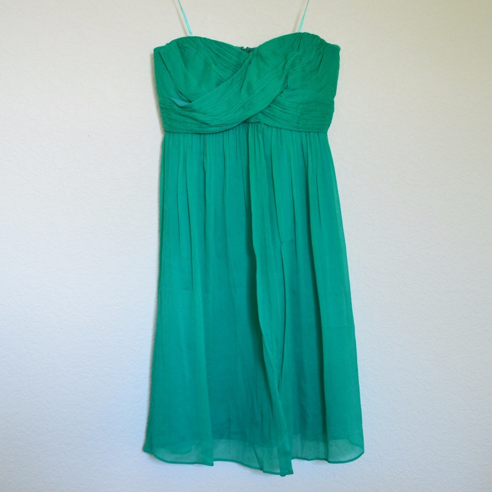 J. Crew Bright Emerald Green 2P Bridesmaid Dress