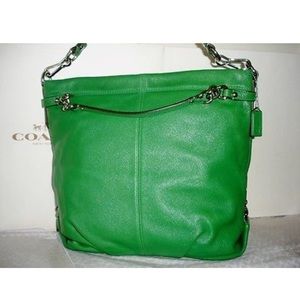 Coach pebbled leather large hobo in Kelly green
