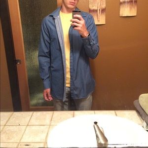 Five four blue dress shirt