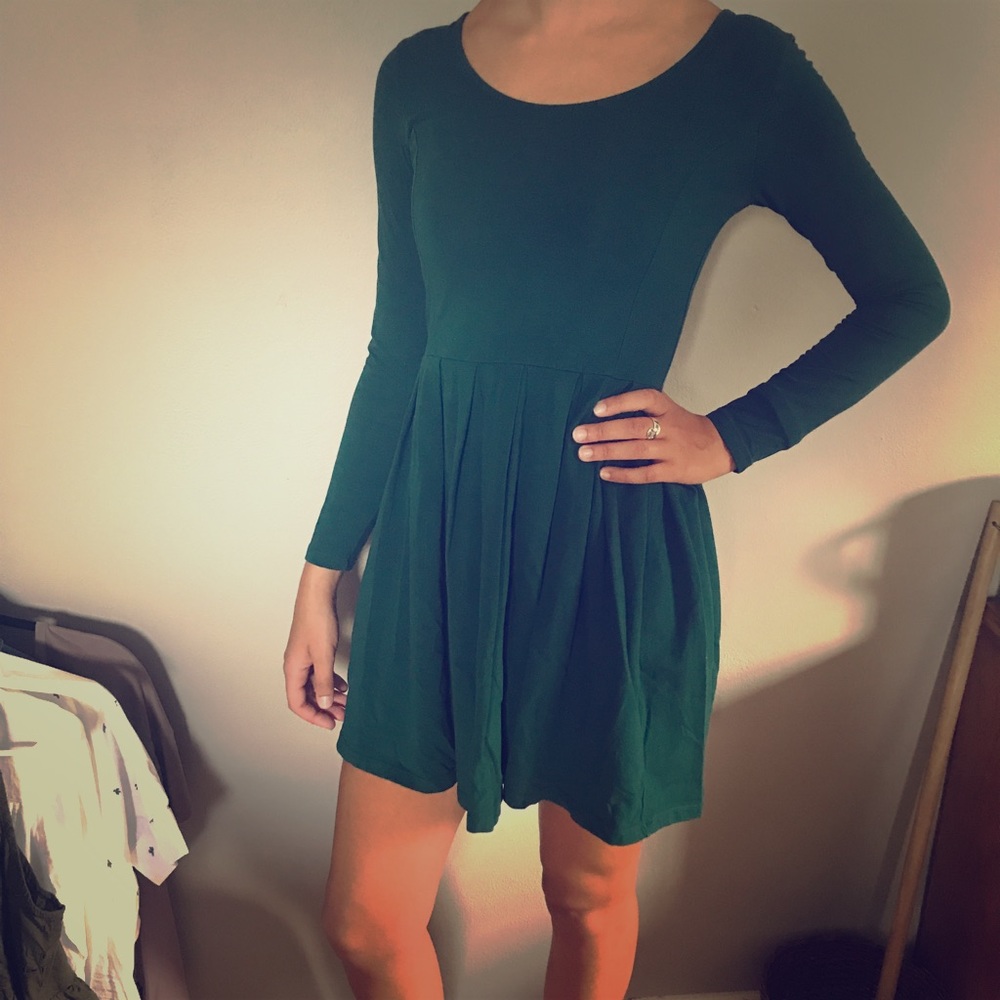 Forest Green long sleeve dress