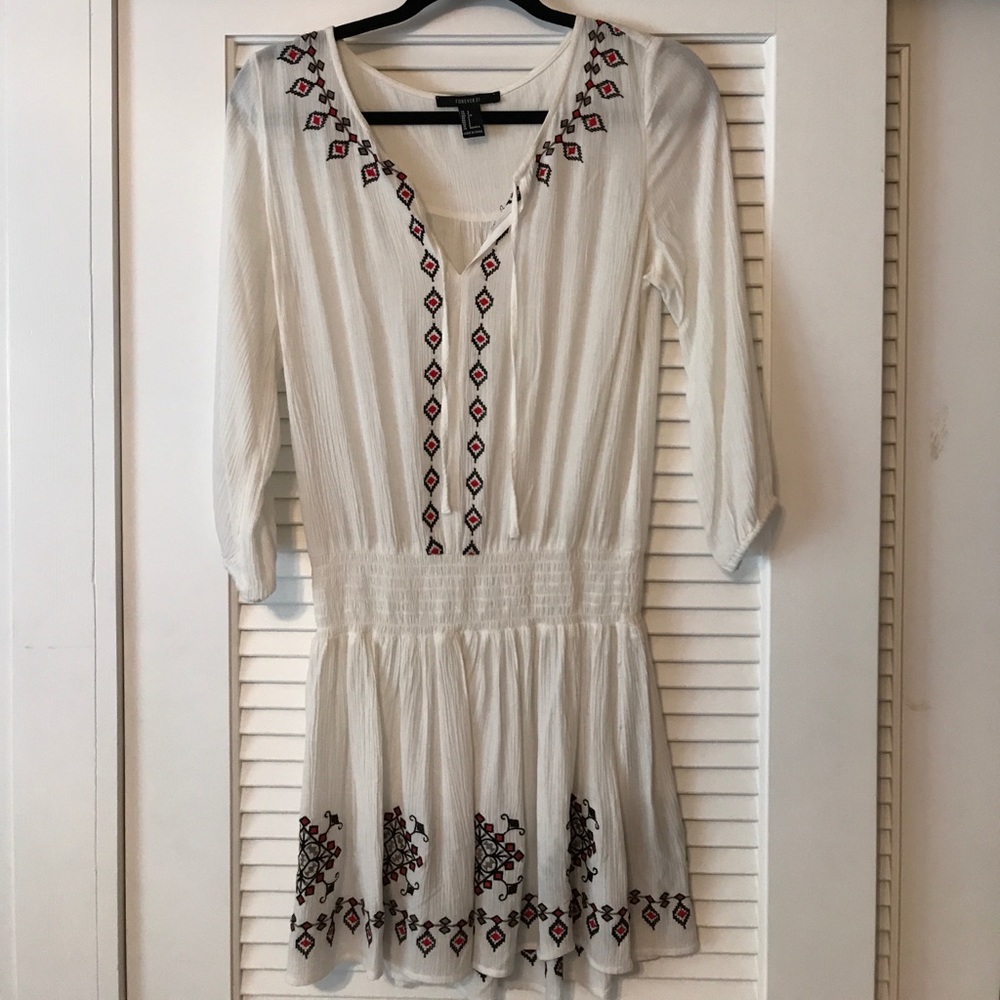 Winched-waist sun dress