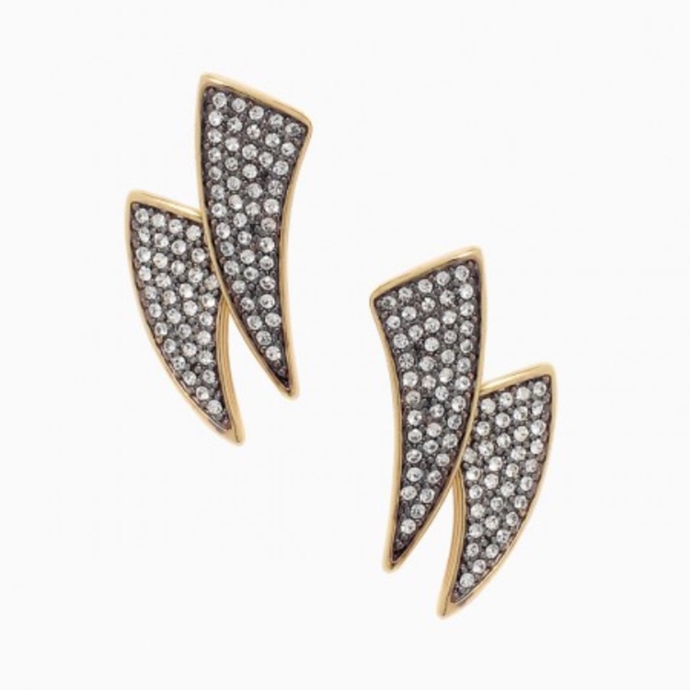 Stella & Dot Pave Horn Earrings -BN