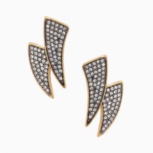 Stella & Dot Pave Horn Earrings -BN