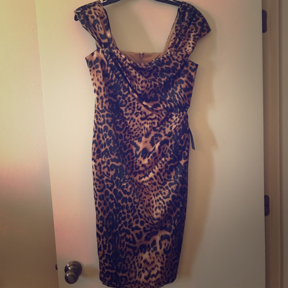 Classic T by Tadashi leopard cocktail dress