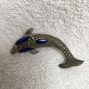 Marcasite Dolphin Pin