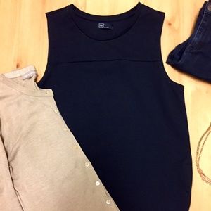 Gap Navy Tank Top with Side Zippers