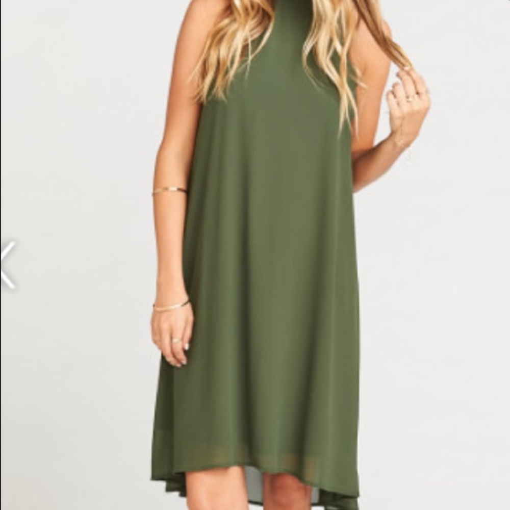VERONA V-BACK DRESS L ~ WILLOW CHIFFON