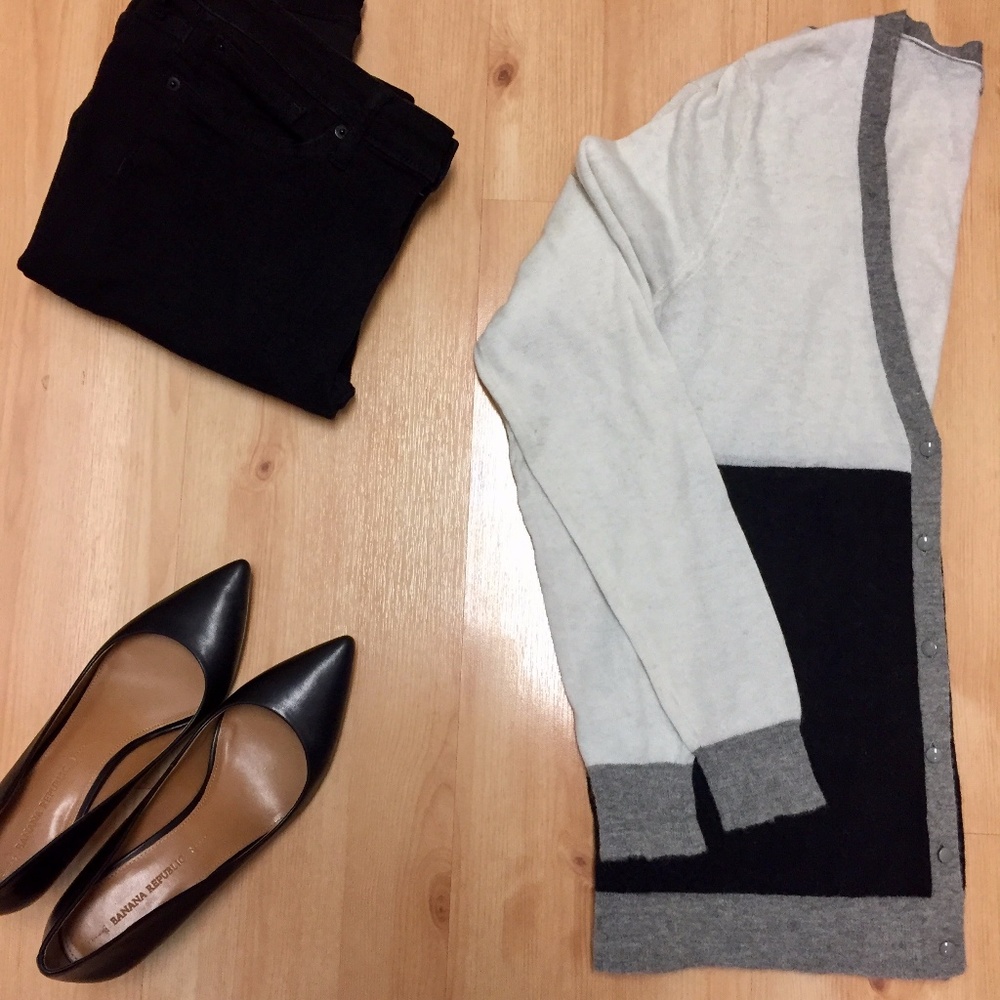Banana Republic Color Block Italian Yarn Sweater