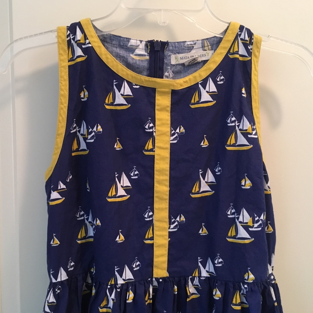 handmade 100% cotton sailboat dress